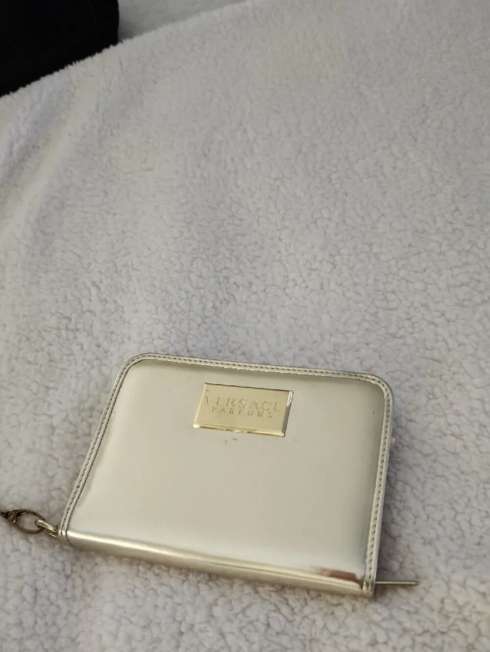 Versace Metallic Gold Chain Wristlet